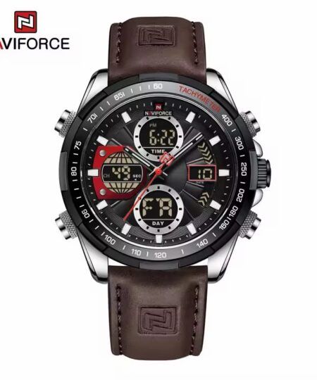 Montre Naviforce premium - Marron foncé