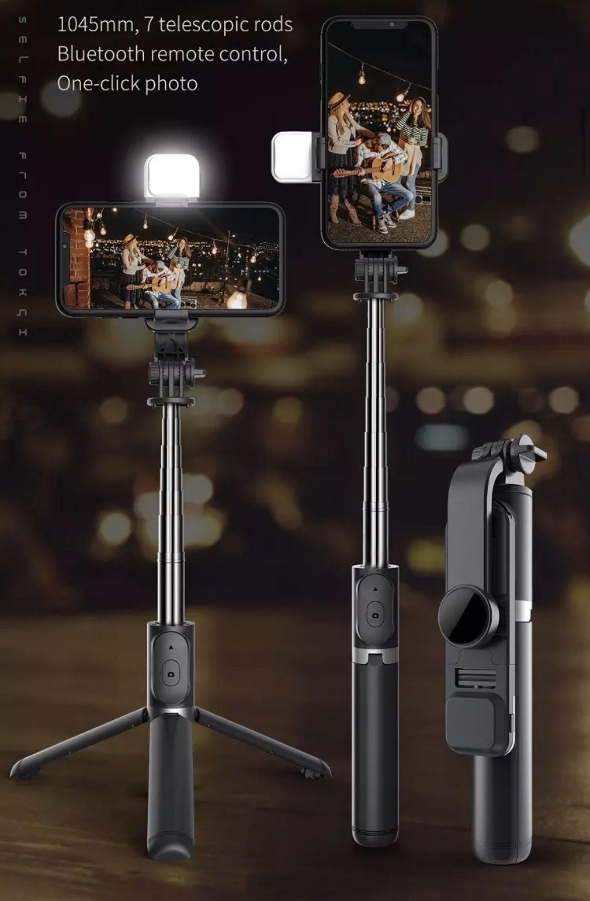 Perche Selfie, Selfie Stick Bluetooth Trépied Bluetooth Bâton de Selfie  Monopode Réglable Télescopique 4 en 1 Extensible 360° – Rekfi Dakar Sénégal
