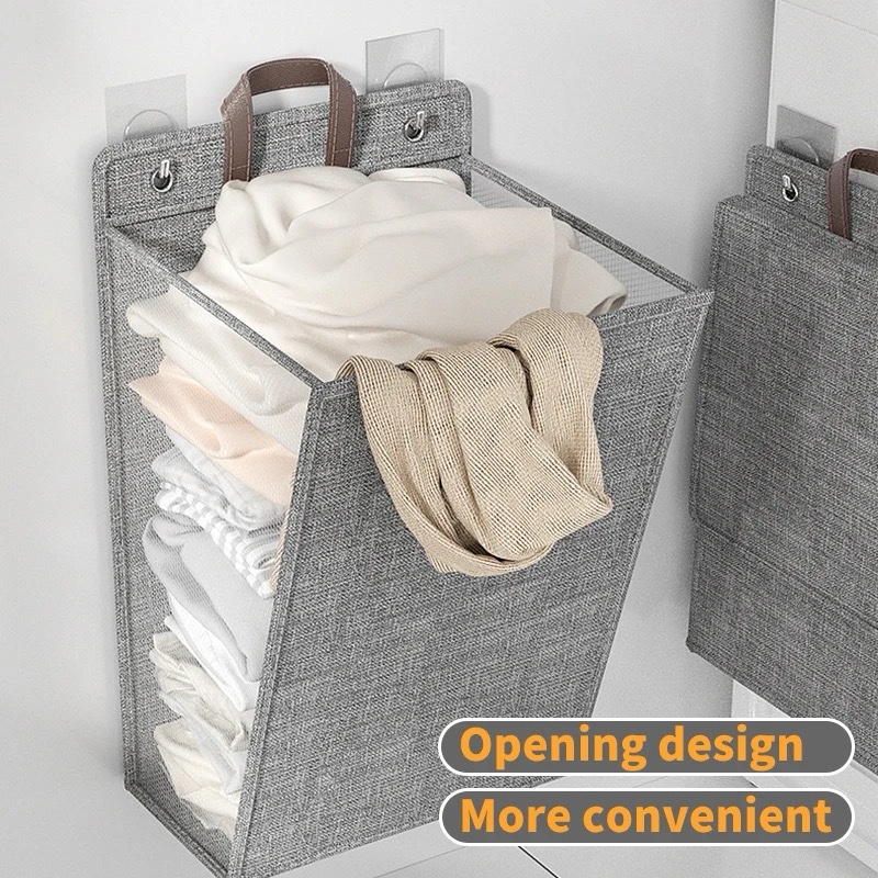 Panier à Linge Pliable Avec Revêtement Imperméable - 2 Compartiments, Poignées EVA - Tissu Oxford 600D
