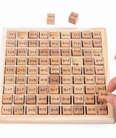 Table de multiplication en bois
